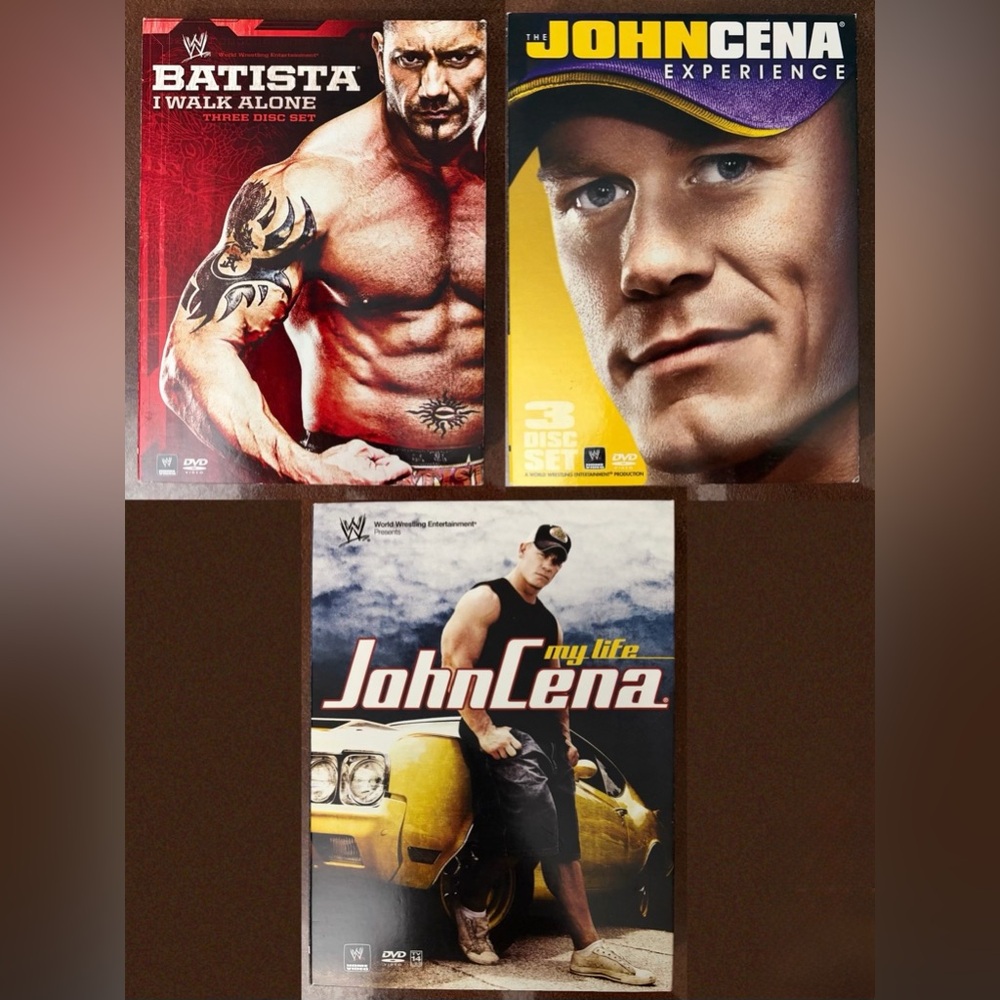 WWE John Cena & Batista 3-Disc DVD Set Bundle